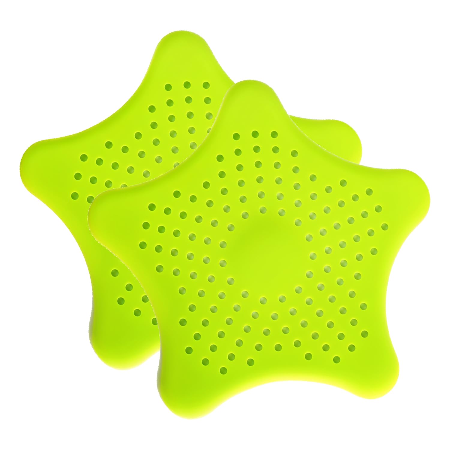 Freshome Star Shaped Silicone Sink Filter Drainer/Strainer for Kitchen/Wash Basin/Bathroom Sink Hair Catcher Pack of 2 (Multicolour)