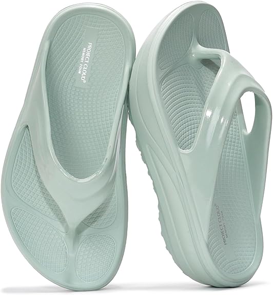 Project Cloud Super Foam Flip Flops for Women Footwear - Memory Foam and Lightweight Platform Sandals Women Beach Vacation Essentials - Non Slip Durable and Soft Slippers (Abra)