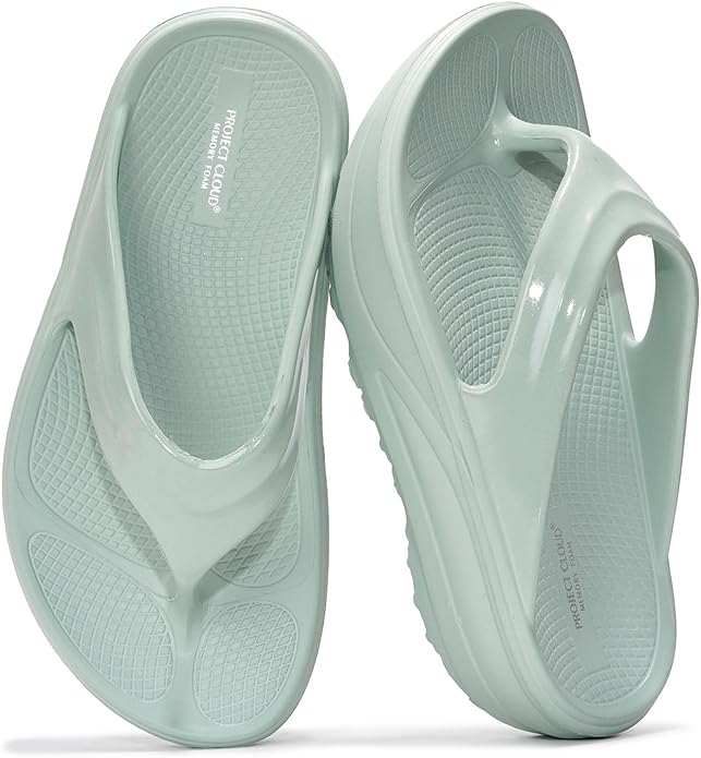 Project Cloud Super Foam Flip Flops for Women Footwear - Memory Foam and Lightweight Platform Sandals Women Beach Vacation Essentials - Non Slip Durable and Soft Slippers (Abra)