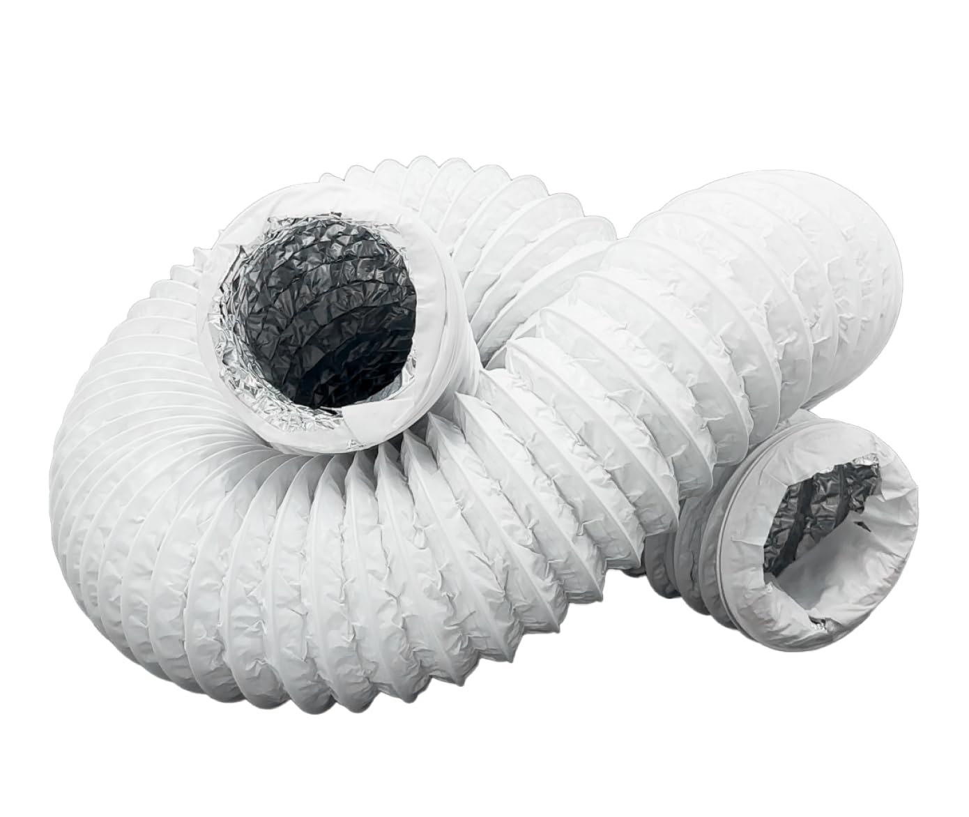 H&C VENT 125mm / 4.92 inch Ducting Hose Pipe │ Flexible Aluminium/PVC Tube │ Aircon Duct Hose │ Ventilation Flex Pipe │ Tumble Dryer, Gas Cooker, Exhaust Extractor Fan, Air Conditioner (Air con, AC)