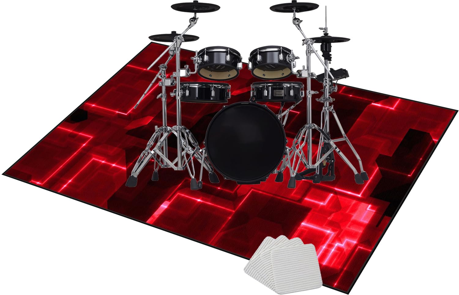 Dywan bębnowy do bębna dywanowego | Dywan bębnowy do bębna basowego 230 x 180 cm | Dźwiękoszczelna mata do baterii elektronicznej | Instrumenty muzyczne Antypoślizgowy koc