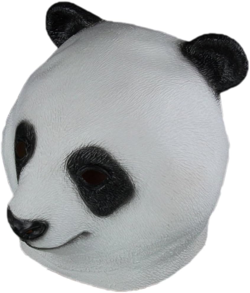 WitHelper DylunSky New Halloween Panda Latex Mask