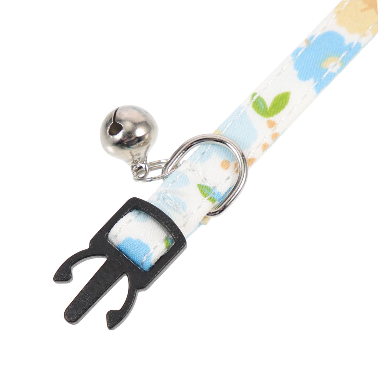 Toddmomy 8pièces Collier pour Chat Décoratif avec Clochettes pour Et Chiens Aux Éraflures pour Sorties Plein Air Motif Floral Carreaux