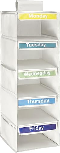 Miniatura 1 de DoveeDosa Organizador semanal de ropa para niños, organizador de ropa para el día de la semana, organizador de ropa diario para niños, organizador