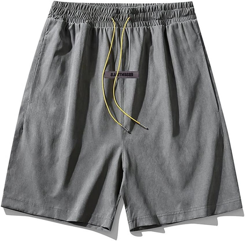 SMEJS メンズ ショーツ 夏 ストレート チューブ ゆったり カジュアル パンツ 薄手 スポーツ ショーツ (Color : A