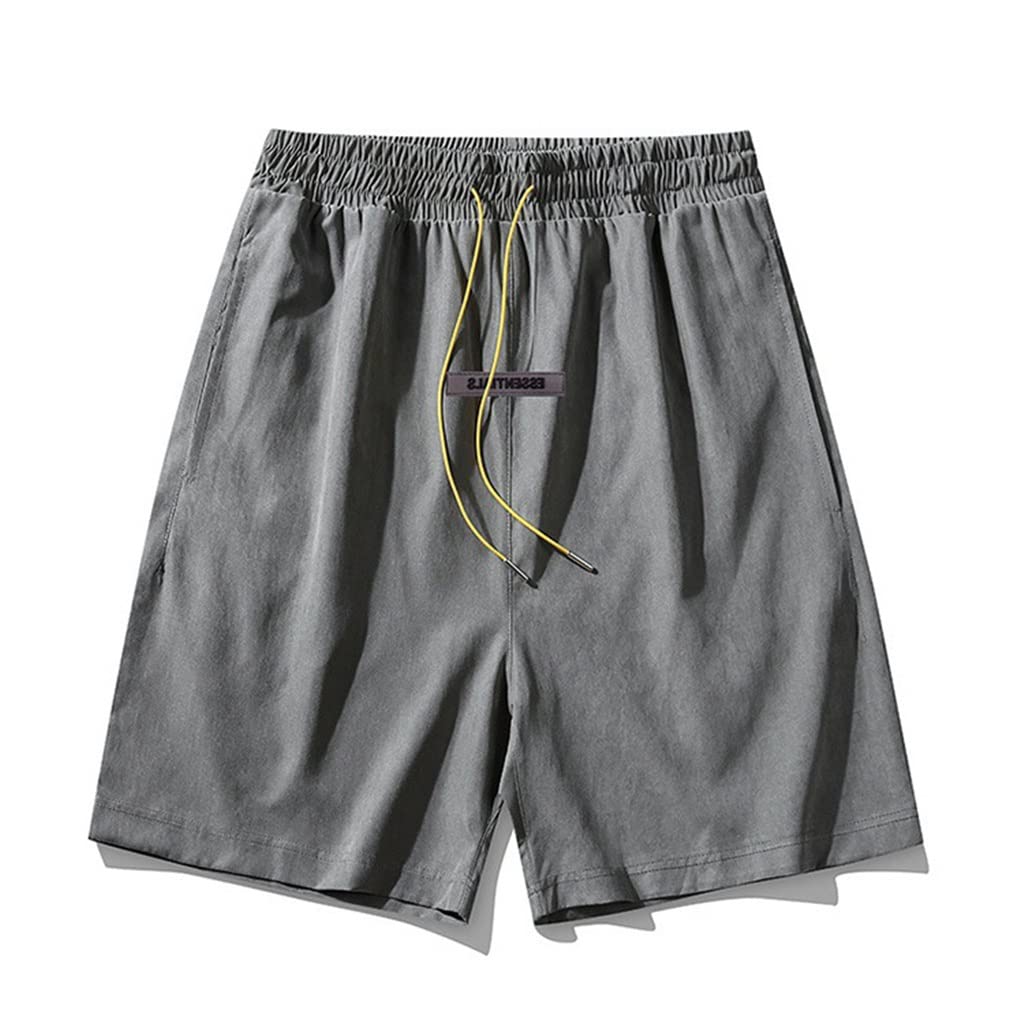 HBJWOV Mens Shorts Straight Tube Loose Fitting Casual Pants Thin Sports Shorts