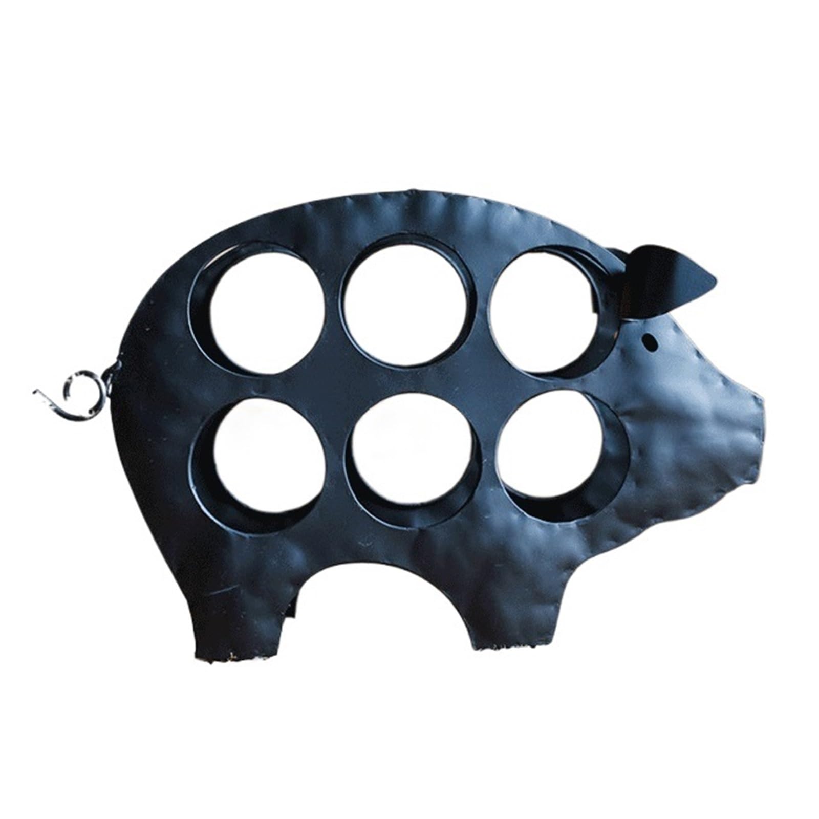 SDA287MZ Storage Wrought Iron Pig-Shaped Wine Rack Home Decorative