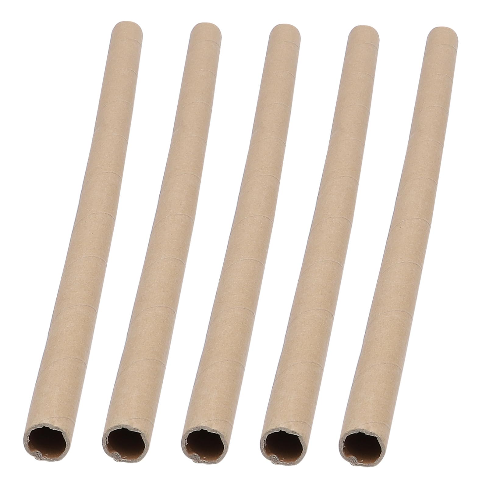 STOBOK 5 StüCk Runde PappröHren, Robuste Bastelpapierrollen FüR DIY Kunstprojekte, 67.7 X 3 Cm, Khaki, Ideal FüR Kinder Und GruppenaktivitäTen