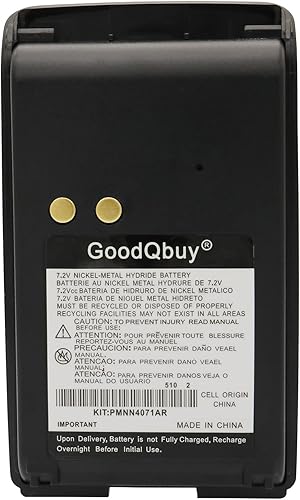 Miniatura 1 de Batería de repuesto para radio bidireccional de 1800 mAh 7.2 V Ni-MH es compatible con Motorola Mag One BPR40 A8 PMNN4071 PMNN4071A PMNN4071AR +