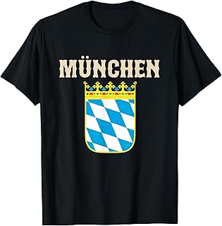 Vintage Munchen Munich Souvenir With Bavaria Coat Of Arms T-Shirt