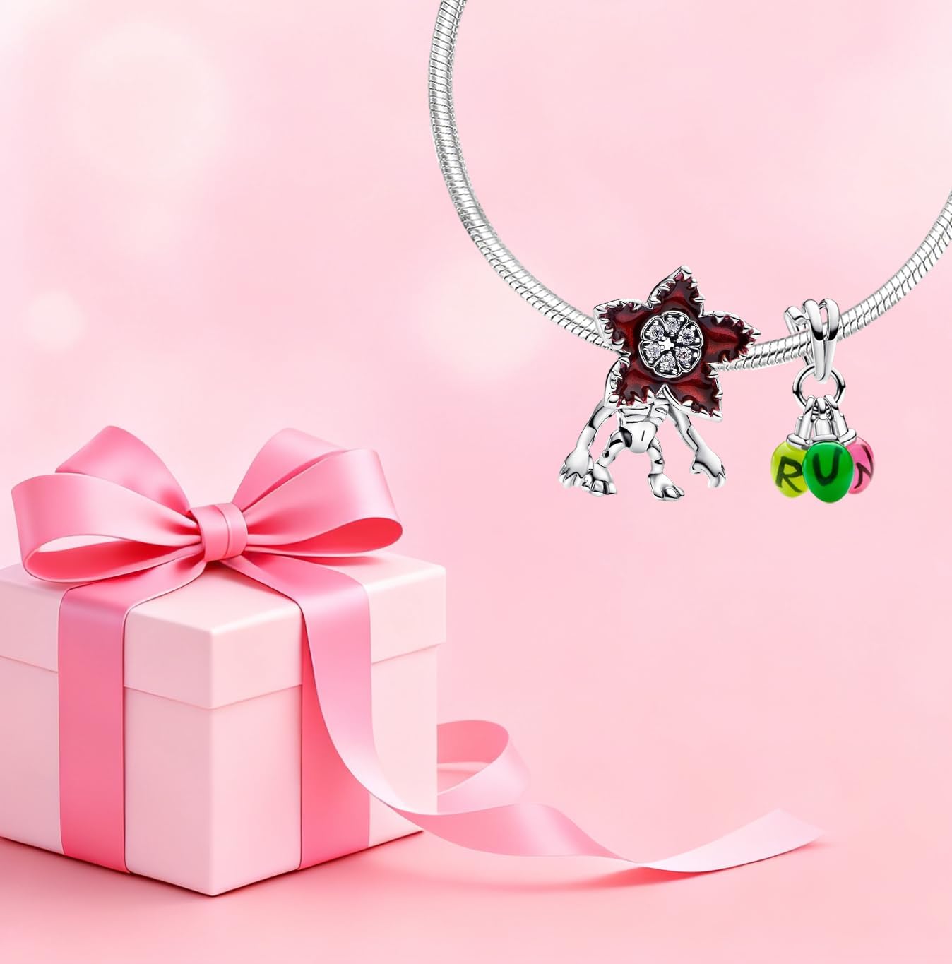 Gold Flower Family Charms for Bracelet 925 Sterling Silver Bead Charm for Women Jewelry Present - Image 2