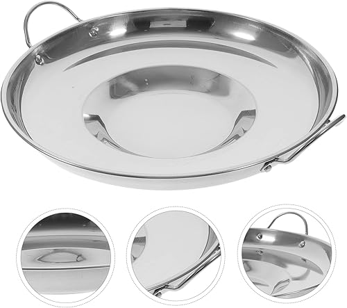Miniatura 6 de GOOHOCHY Sartén de acero inoxidable antiadherente sartén de hierro fundido para pizza Comal Para Tacos antiadherente Grill Sartén Comal Convexo