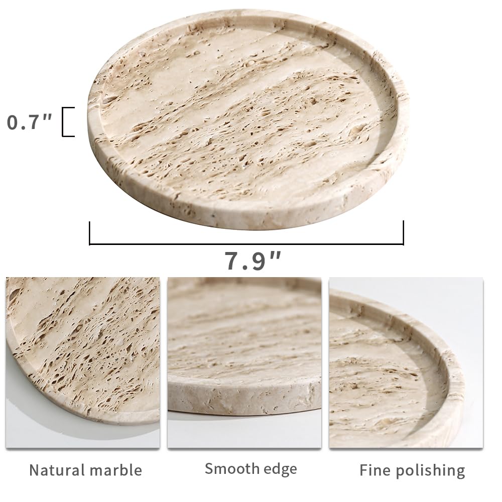 100% Natural Luxury Marble Small Hand Towel Tray Holder Organizer, Makeup Bathroom Holder,Bathroom Sink Vanity Trays