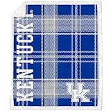 Proformance Home NCAA Kentucky Wildcats Playmaker Plaid Ultra Cozy Sherpa Throw
