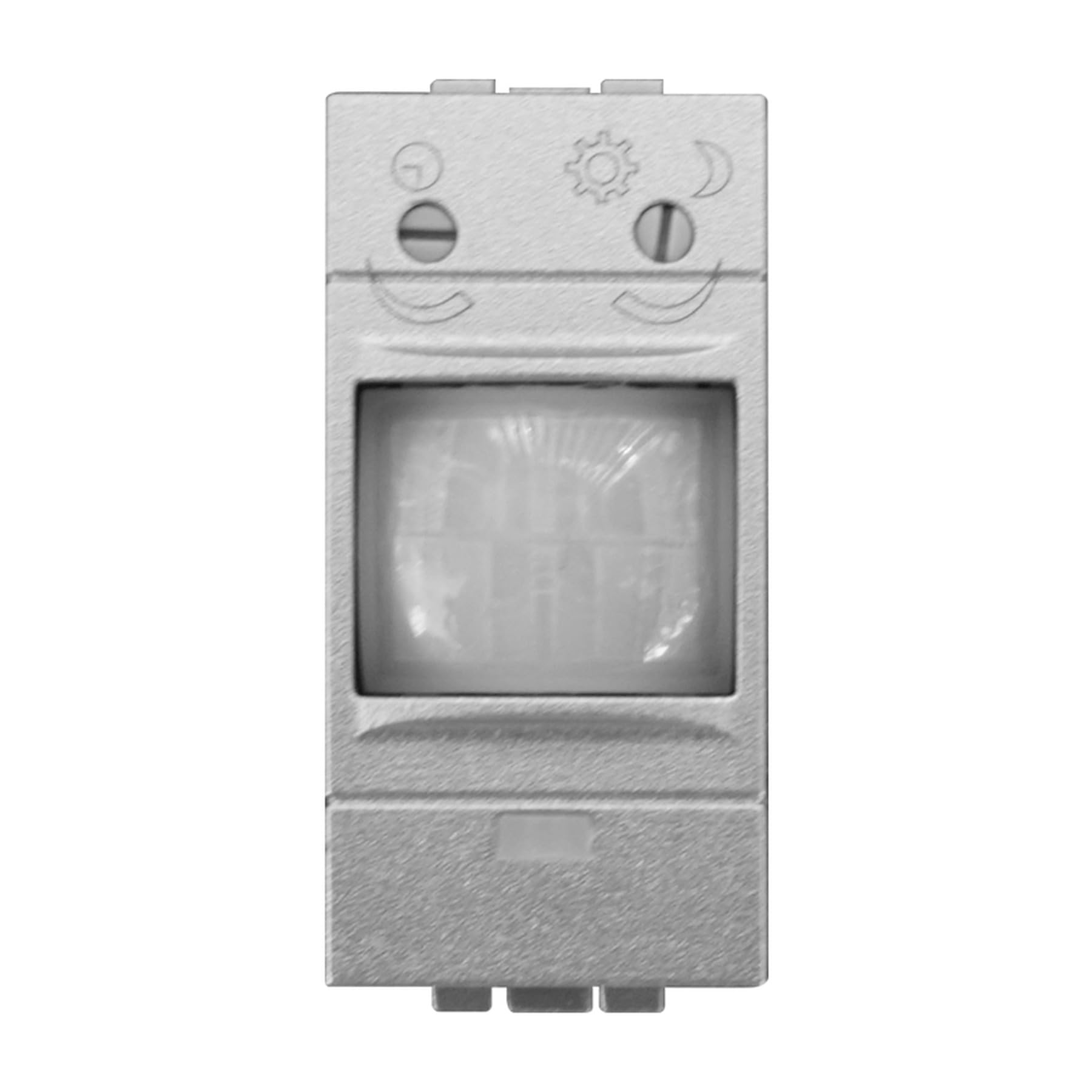 2 Pezzi Sensore di Movimento PIR, Compatibile Con BTicino Living Tech, Colore Grigio, da Incasso Per Serie Civile, 1 Modulo, Time Lux Regolabile, Angolo Rilevamento 120°