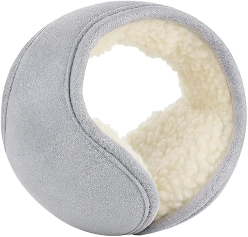 uxcell Orejeras plegables de punto de vellón para mujer, para invierno