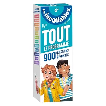 Les incollables - Tout le programme de la 6e - 11/12 ans 900 questions reponses par reviser en 2 eventails