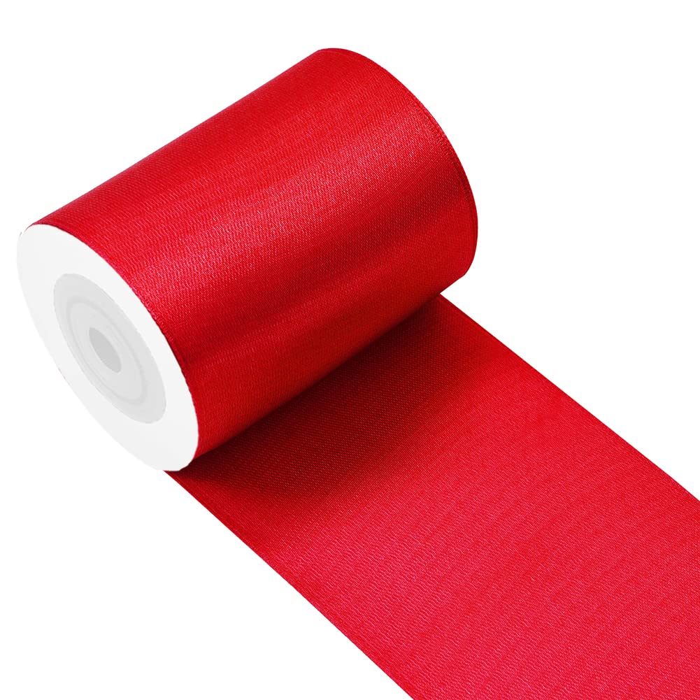 LIUYAXI Red Double Face Satin Ribbon 3" X 10 Yards, Ribbons Perfect for Crafts, Gift Wrapping, Bow Making and More