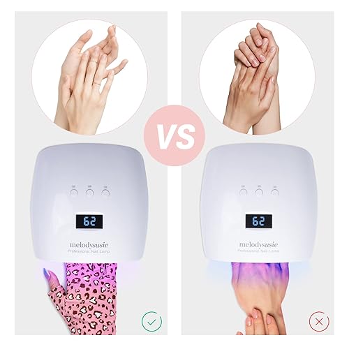 Miniatura 4 de MelodySusie Guante UV para lámpara de uñas de gel, guantes profesionales de protección UV UPF50+ para manicura