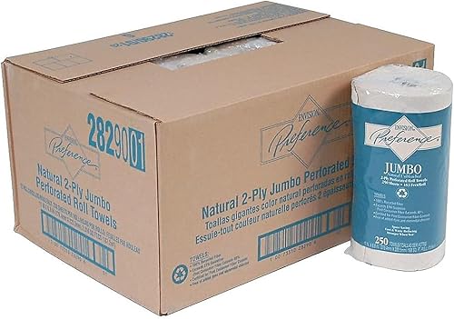 Miniatura 6 de Georgia Pacific 28290 - Toalla de papel perforada, 11 x 8 4/5, marrón, 250/rollo, 12/paquetes/cartón
