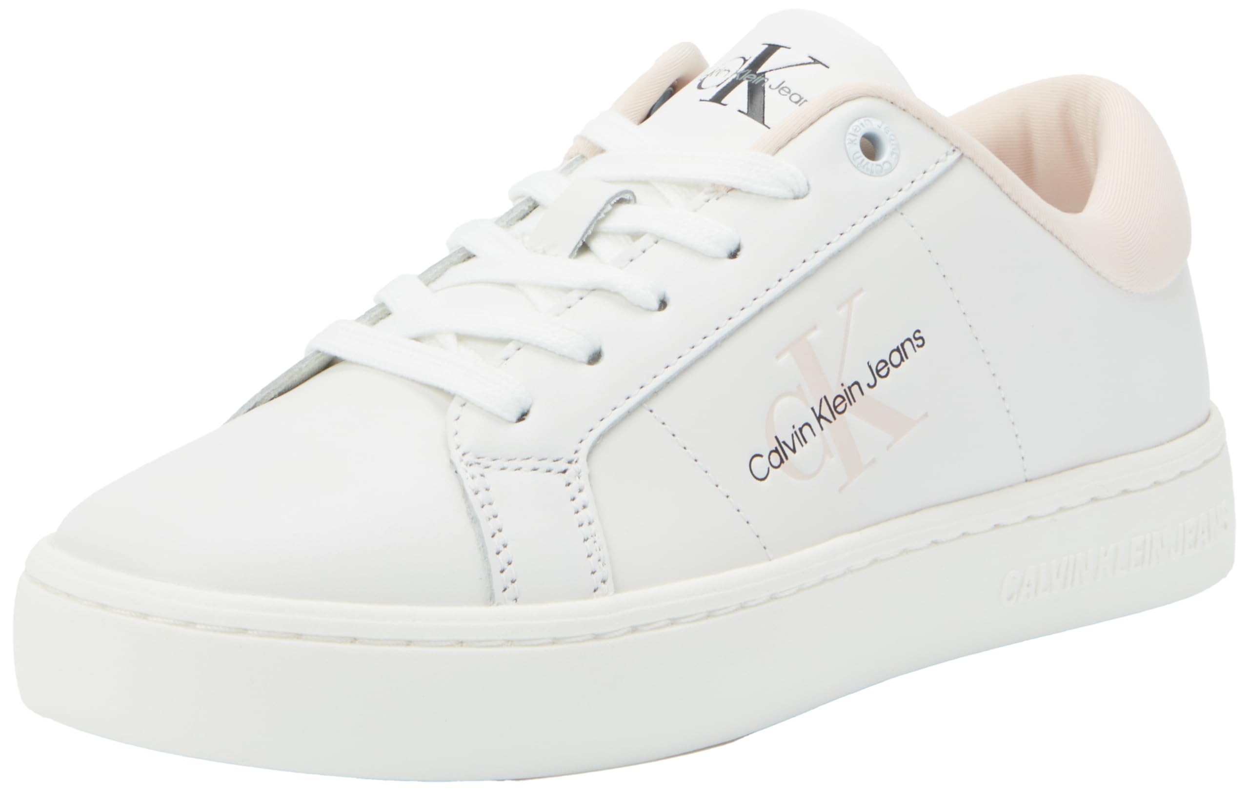 Calvin Klein Classic Cupsole Lowlaceup LTH Wn Yw0yw01444, Zapatillas Deportivas Mujer