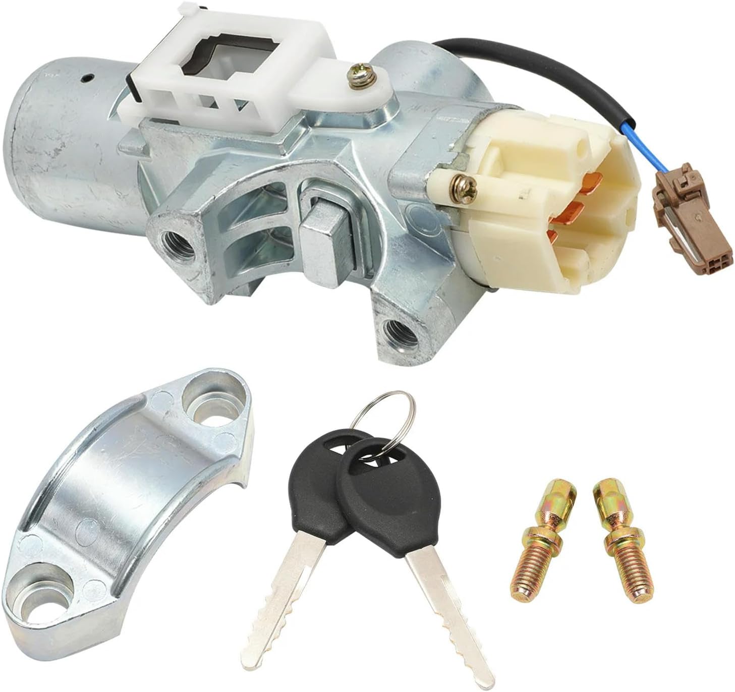 Ignition Switch Lock Cylinder Steering Column W/Key for Nissan Maxima 1999-2002 Pathfinder 1999-2004 Sentra 2000-2006