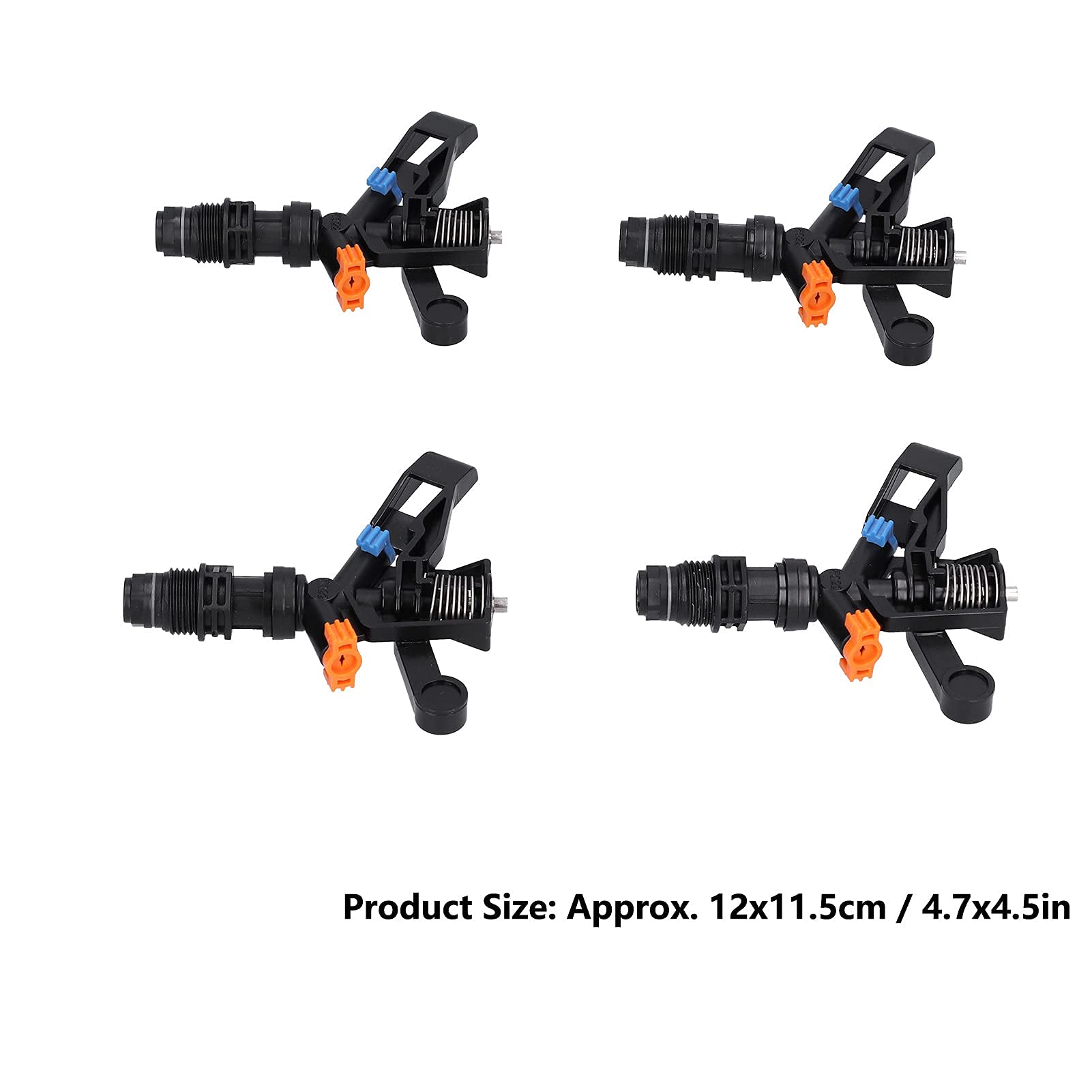 Aspersor de jardín, 10 aspersores de césped giratorios de 360 grados G1/2 con rosca macho, sistema de riego de patio para una gran cobertura de área