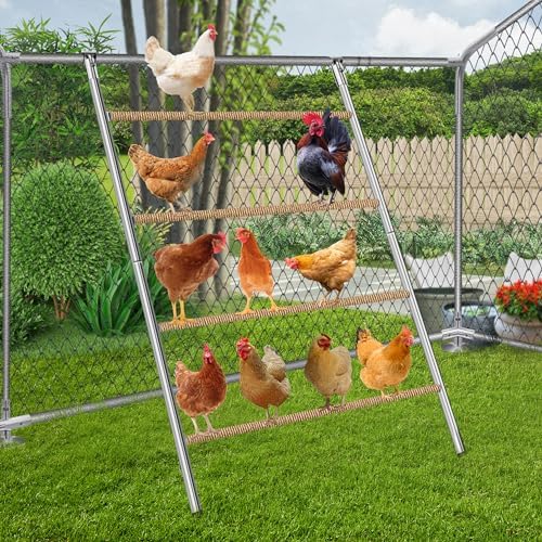 Large Chicken Perch for Coop Wooden Roosting Bar Tranning Perch for Hen Stand(55'' L