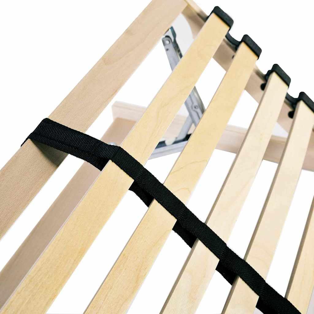 Somier de láminas marrón de madera maciza de haya, 90 x 190 cm, somier fijo para dormitorio, habitación infantil, habitación juvenil, soporte estable para colchón, fácil montaje