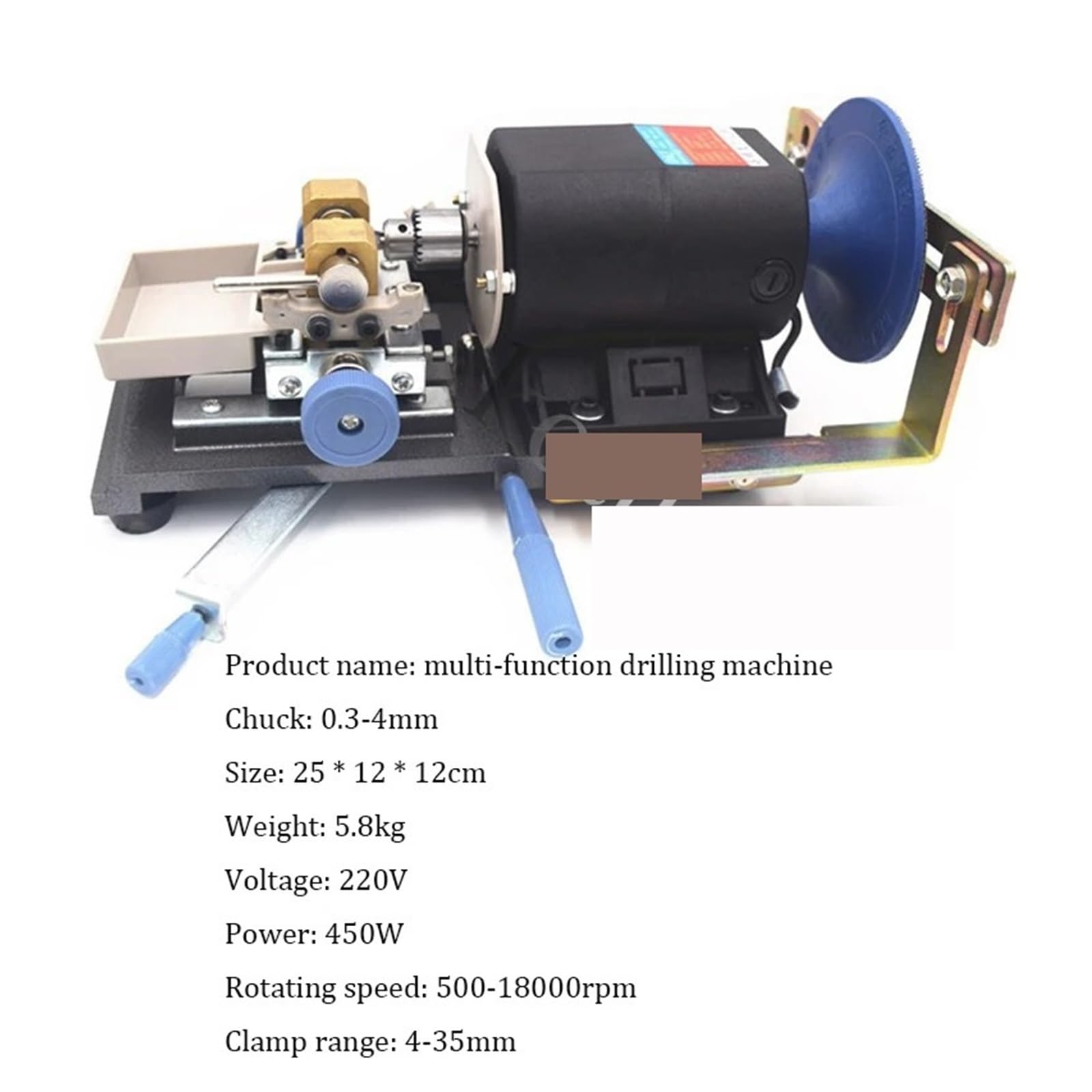 Schmuckpolierer 450 W Perlenbohrmaschine, Perlen-Bernstein-Wachs-Rundperlen-Holzperlen-Bohrmaschine, Schmuck-Bohrwerkzeug(SETB)