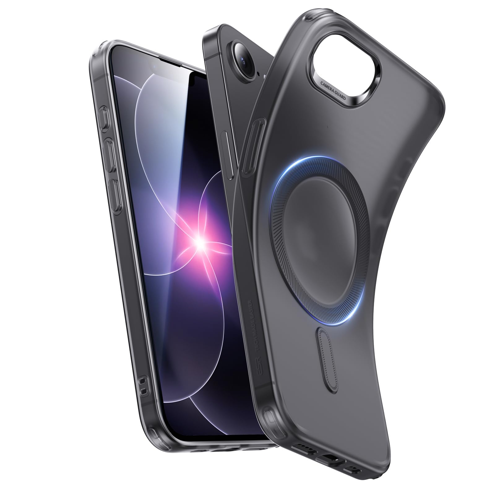 【究極薄型・軽量】ESR iPhone 17e ケース MagSafe対応 iPhone16eケース 柔軟 いphone17e用 米軍MIL規格 衝撃吸収 耐衝撃 薄型カバー 黄ばみ防止 耐傷性 TPU素材 指紋防止 マグネット マグセーフ クリア アイフォン17e専用 iPhone17e/16eスマホケース Zeroシリーズ(つや消しブラック)