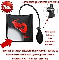 Vista 3 de Bomba de bolsa de cuña de aire de grado comercial mejorada de 3 piezas, kit de nivelación profesional y herramienta de alineación, bolsa de calce
