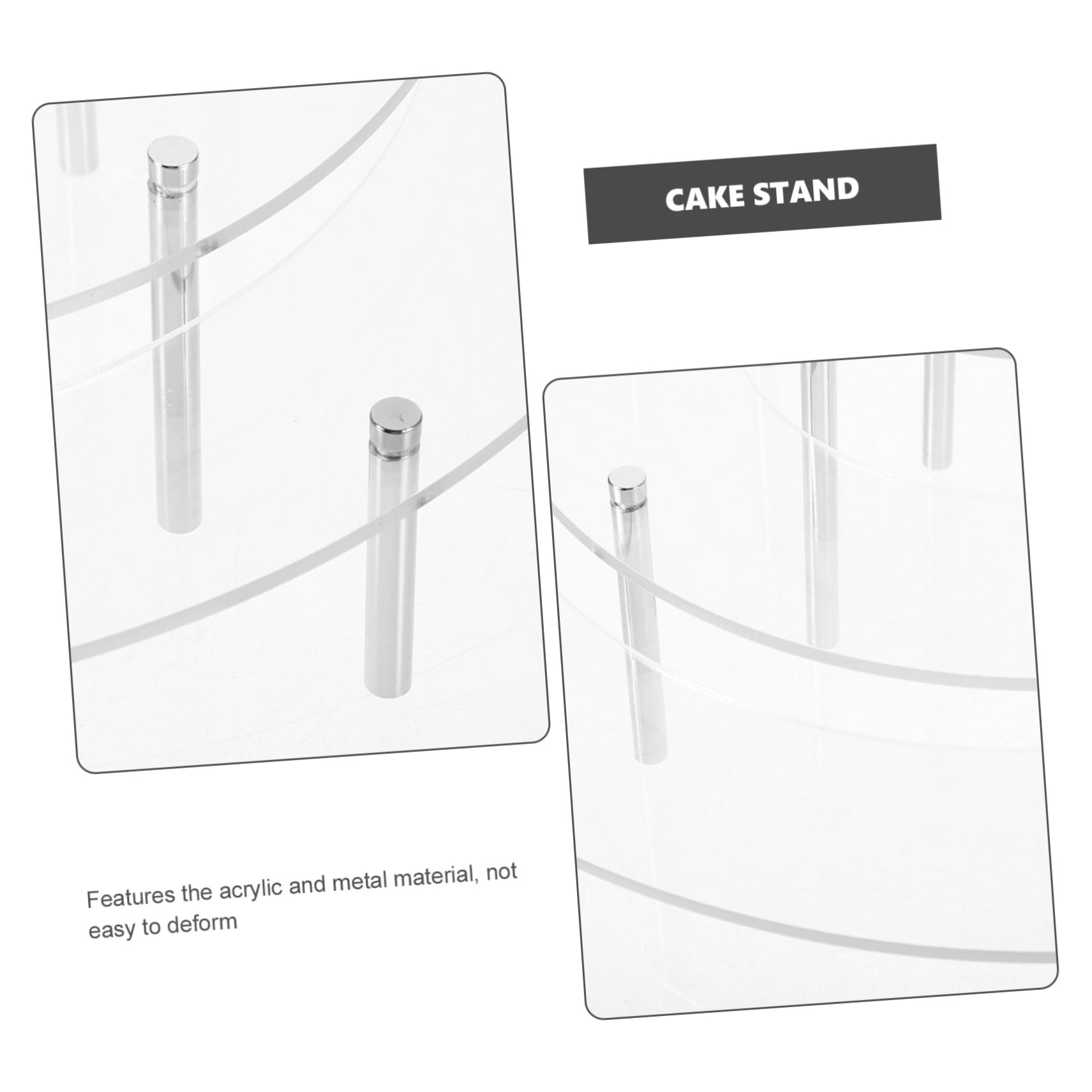 LIFKOME 1 Set di Alzata con 3 Altezze per Cupcake in Acrilico Trasparente, Espositori per Gioielli, Torre Espositiva per Caramelle, Supporto per Torta Trasparente, Alzate per Buffet Statua Profumo