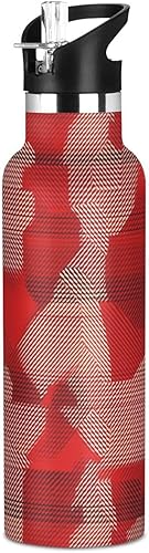 Miniatura 12 de Hyacinths - Botella de agua de metal para niños con tapa de boquilla a prueba de fugas, aislamiento al vacío de doble pared ligera para viajes,