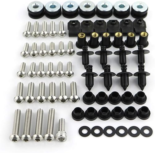 Xitomer Kit de pernos de carenado, apto para tornillos de carrocería YZF R6 2006 2007, kits de montaje arandelastuercasfijacionesclipsojales (acero