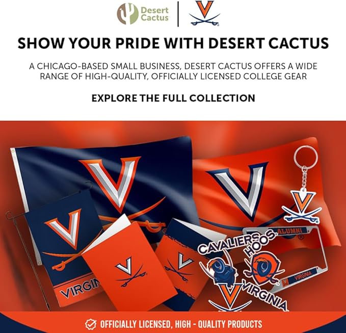 Desert Cactus University of Virginia Baseball Hat Cavalier Wahoos Brimmed Embroidered Cap Adjustable Cloth Strap Adult Type A miniatura 6