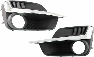 Front Bumper Fog Light Covers with Chrome Trim Plastic for Subaru for Impreza Base/I Limited/I Sport/Limited/Sport Limited/i 2015-2016 SU1039110 57731FJ310 901-4805