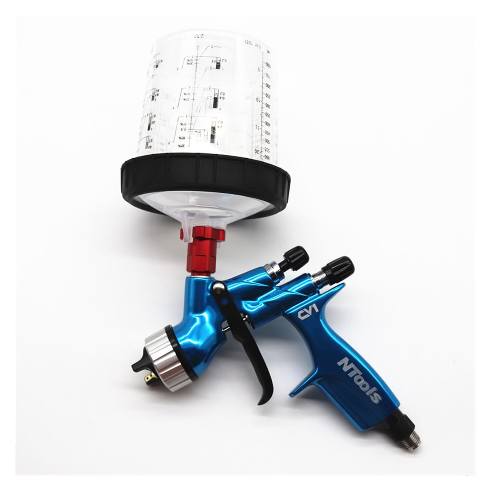 Pistolet pulvérisation HVLP pour peinture de voiture avec godet H/O jetable sans adaptateur