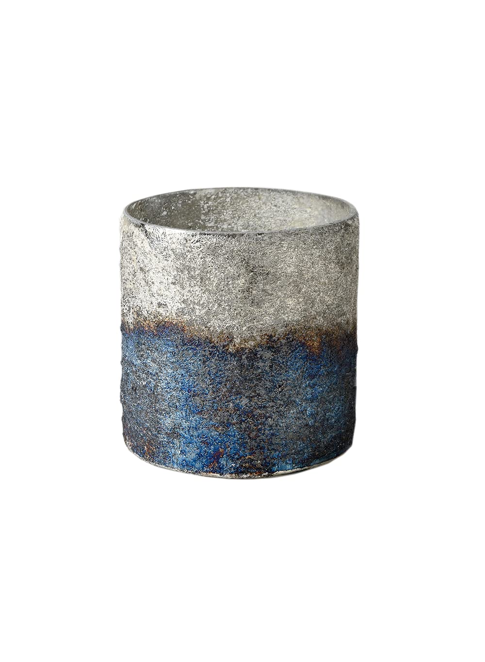 Serene Spaces Living Antique Glass Cylinder Candleholder, Vintage Vases for Flowers, Ideal for Special Events Like Weddings, Anniversary, Valentine's Day, Birthdays, Holidays, Measures 4