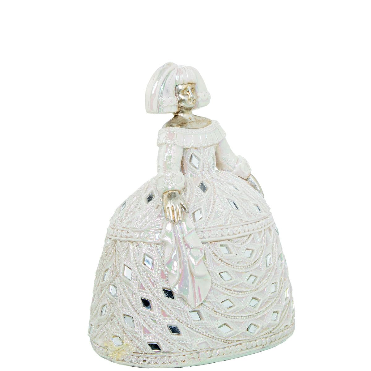 Alexandra House Living Figura Decorativa Menina Blanco Acrílico Plástico Melamina 15 x 11 x 18 cm