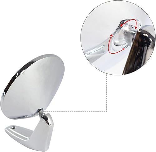 Miniatura 6 de Par(2) Espejos de puerta exterior exterior retrovisor cromado para 1966-1975 Plymouth Polara Monaco Polara Newport