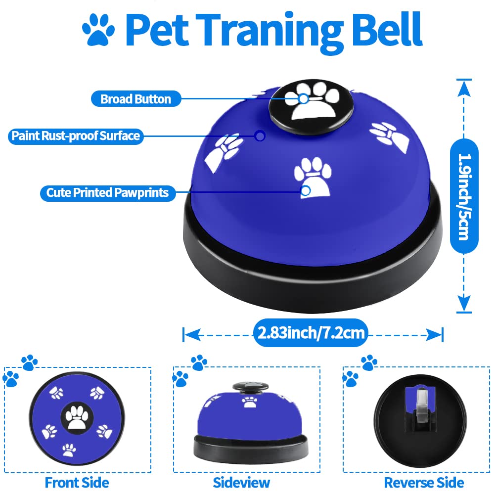 Paquete de 2 timbres de puerta para perros, campanas de entrenamiento para mascotas para salir al aire libre, dispositivo de entrenamiento y comunicación, campana grande para perro, gato,