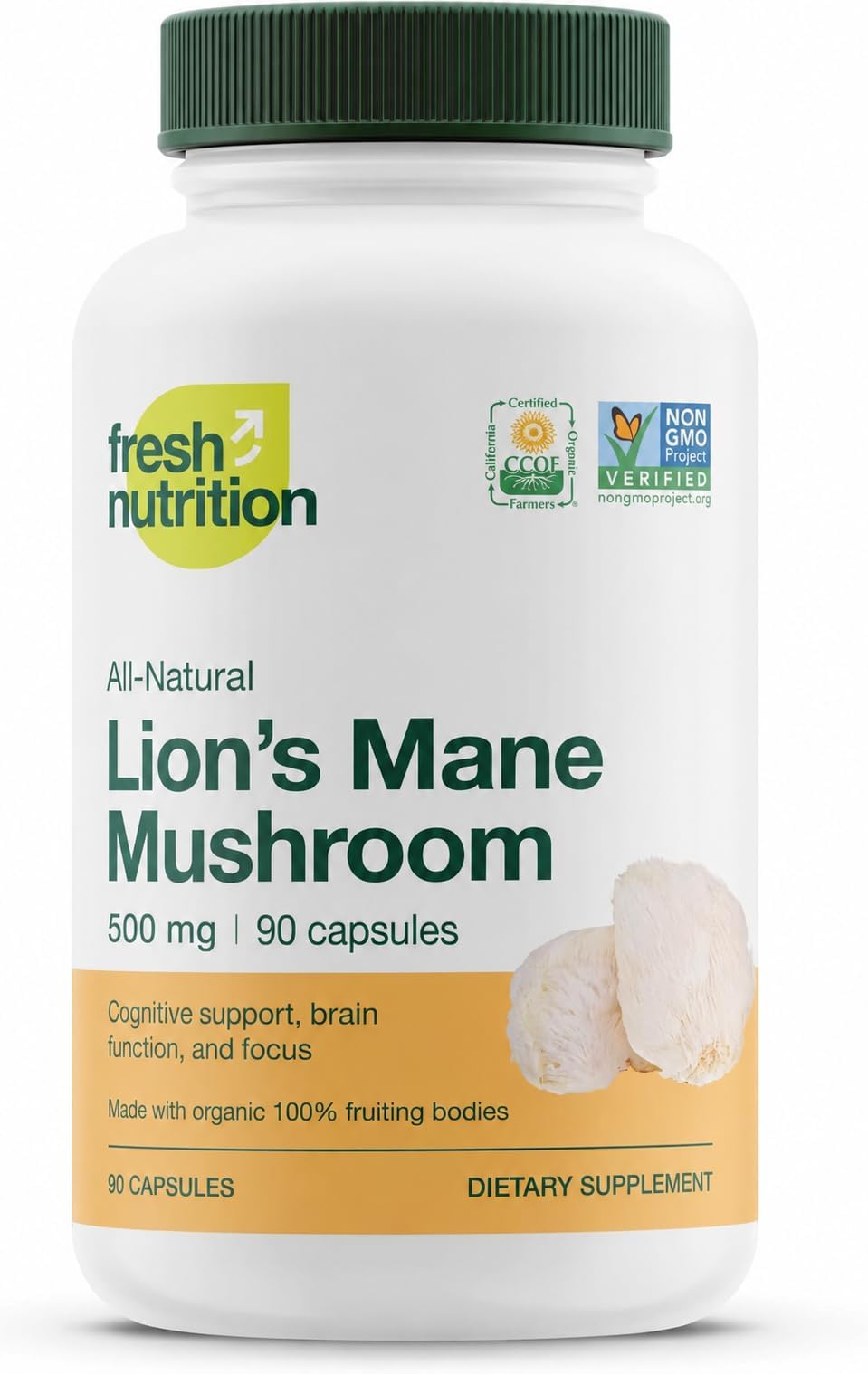 Lions Mane Mushroom Capsules Strongest 1500mg at Special Launch Price - Organic Powder Vegan Friendly Supplement - Brain, Nerve & Immune System Function Benefits - Powerful Superfood - Non GMO