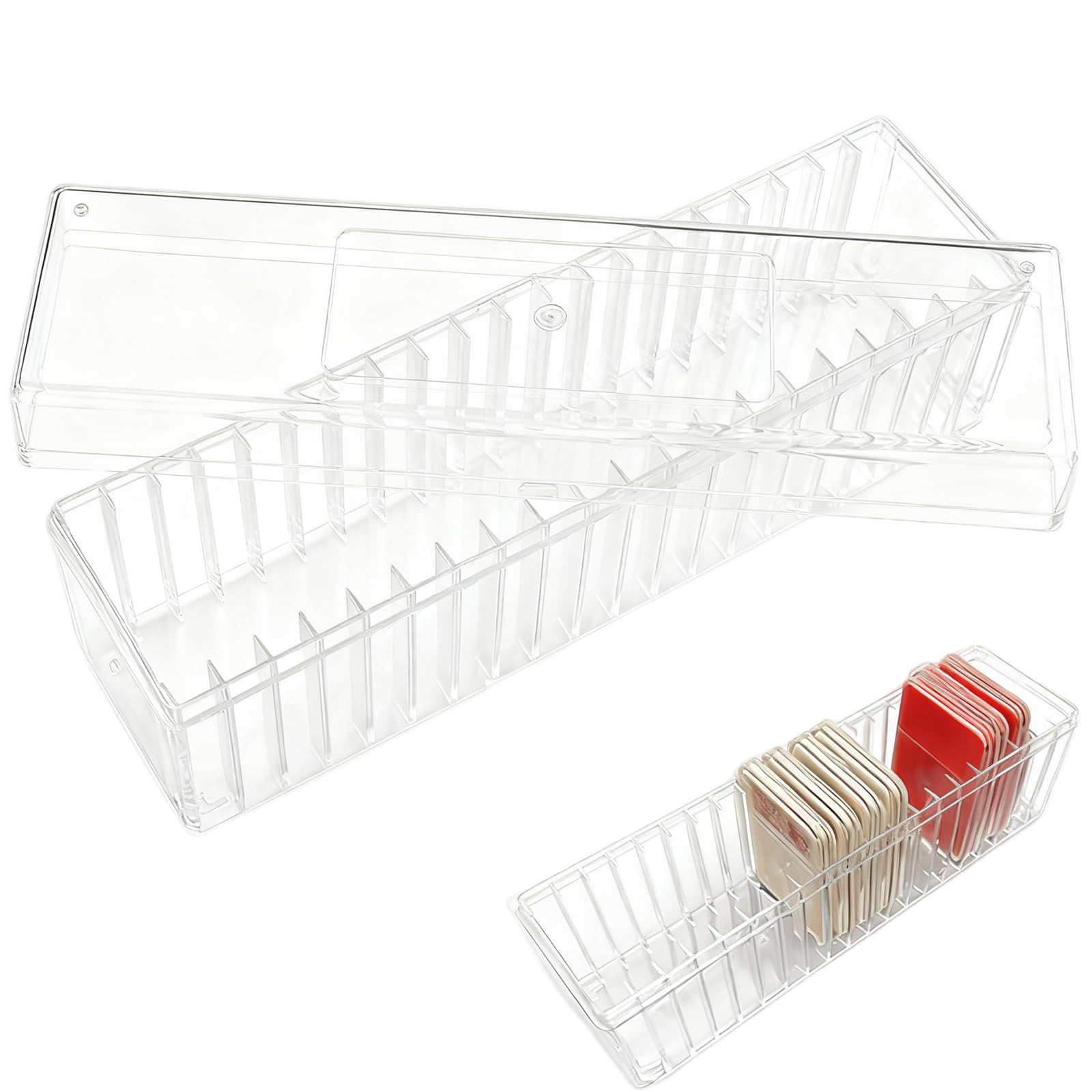 Ettonsun Transparent Coin Slab Storage Box for NGC PCGS PMG PCCB CAC - Case Holder for Coin Collections