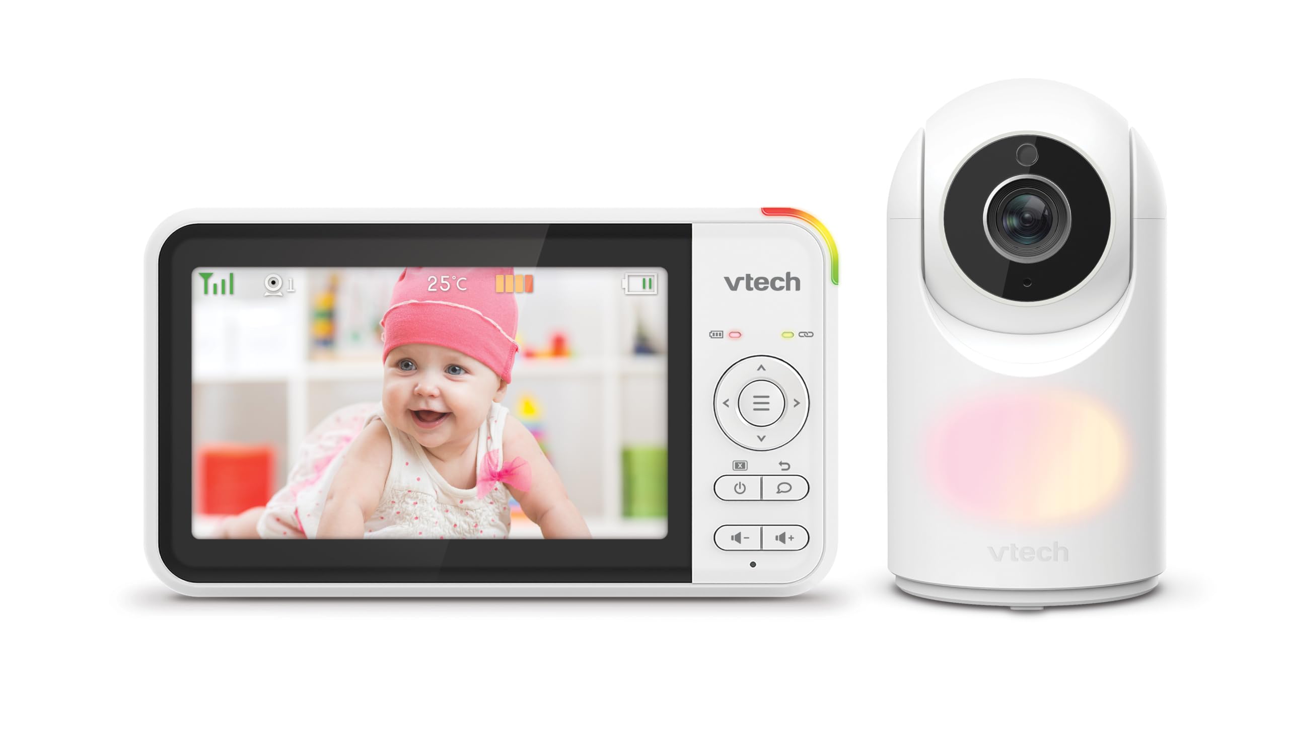 Vtech Moniteur vidéo bébé 5 pouces avec caméra pivotante et inclinable - VM5367