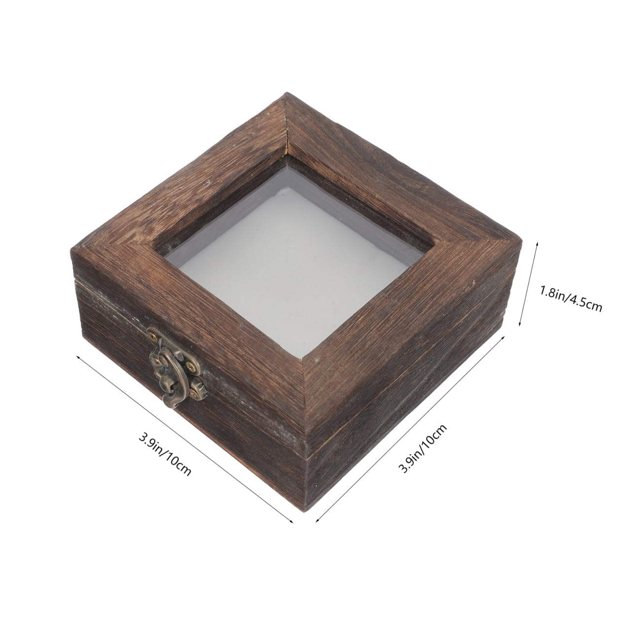 Retro Schmetterlings Vitrine Holzbox Mit Klarsichtdeckel 10X10X4.5Cm – Insekten Displaybox Für Sammlerstücke Schmuck Aufbewahrung Und Dekoration
