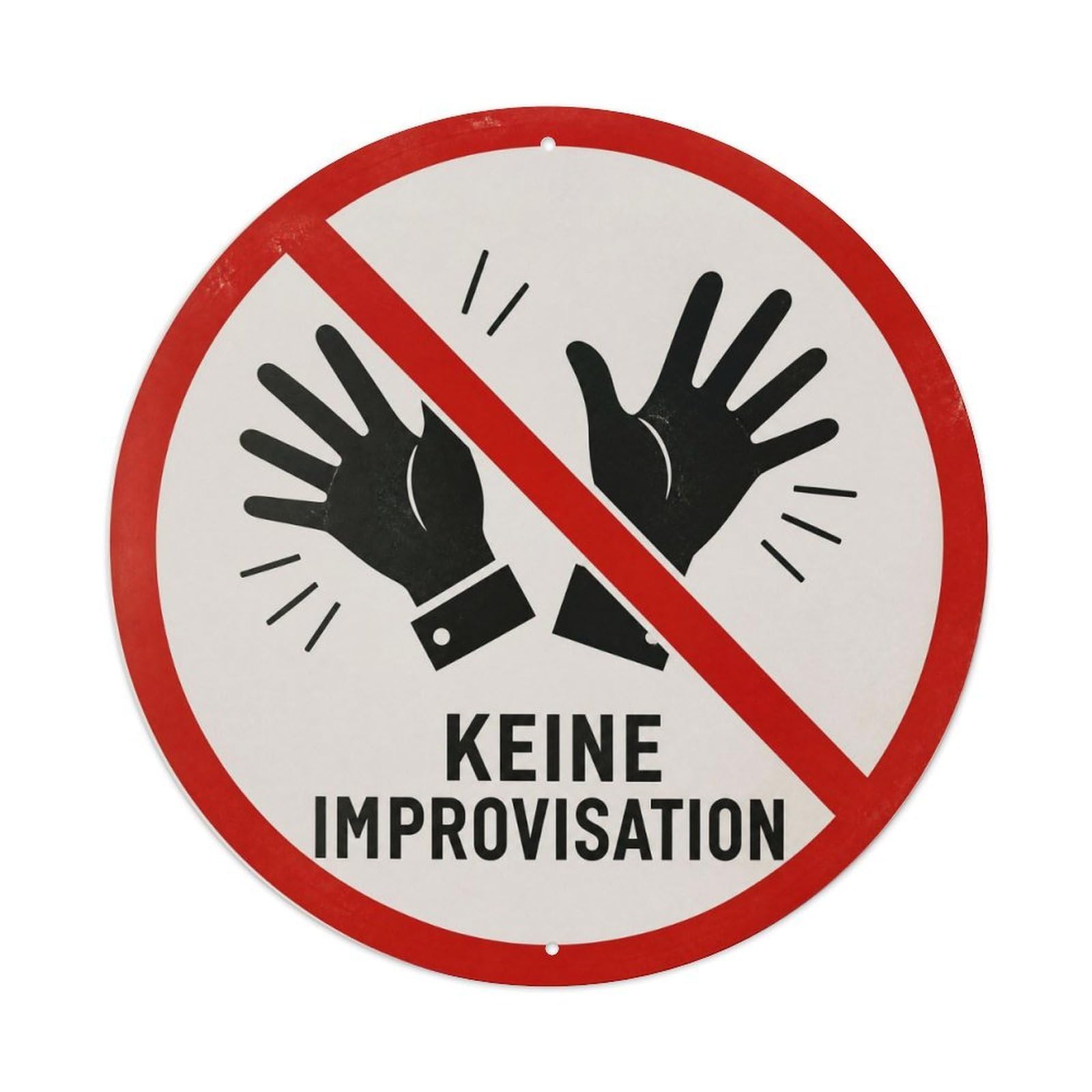 Olyhtr 8X8inch Classic Style Improvisation Satire Typography German Heritage Icon Metal Tin Sign