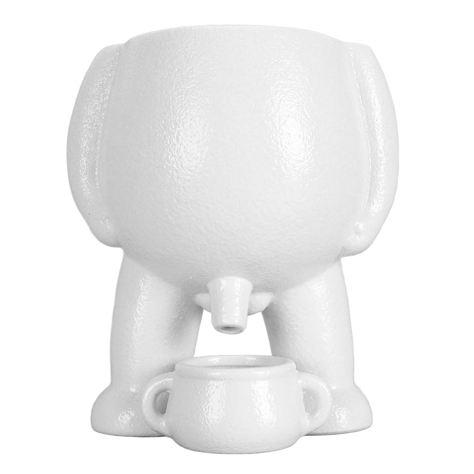 ANGGREK „Succulent Planter Pots Ceramic Flower Pot with Drainage and Saucer for Indoor Outdoor Plants Funny Peeing Design Unique Gardeners” (WHITE)