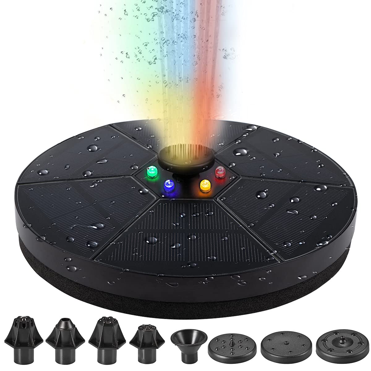 Pantula 2021 Newest Summer LED Solar Fountain - 3.5W Solar Fountain Pump for Bird Bath with 2000mAh Battery, Solar Water Fountains Outdoor/ Bird Bath / Pond / Pool / Garden