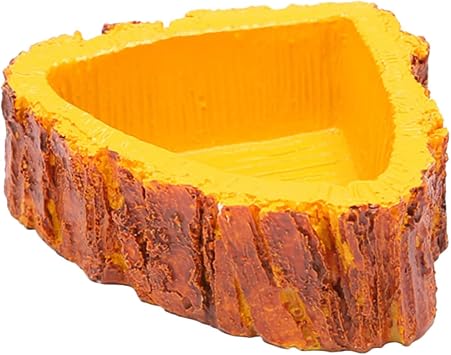 VANZACK Eco-Friendly Reptile Tank Bowl Lizards Food Bowl Smooth Surface Pet Supply Resin Material Attracting Design